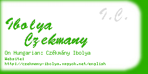 ibolya czekmany business card